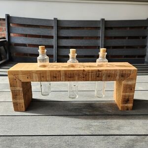 Vault Wooden 3 Glass Bottle Holder